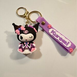 Kuromi Clip Keychain Black / White / Pink / Purple